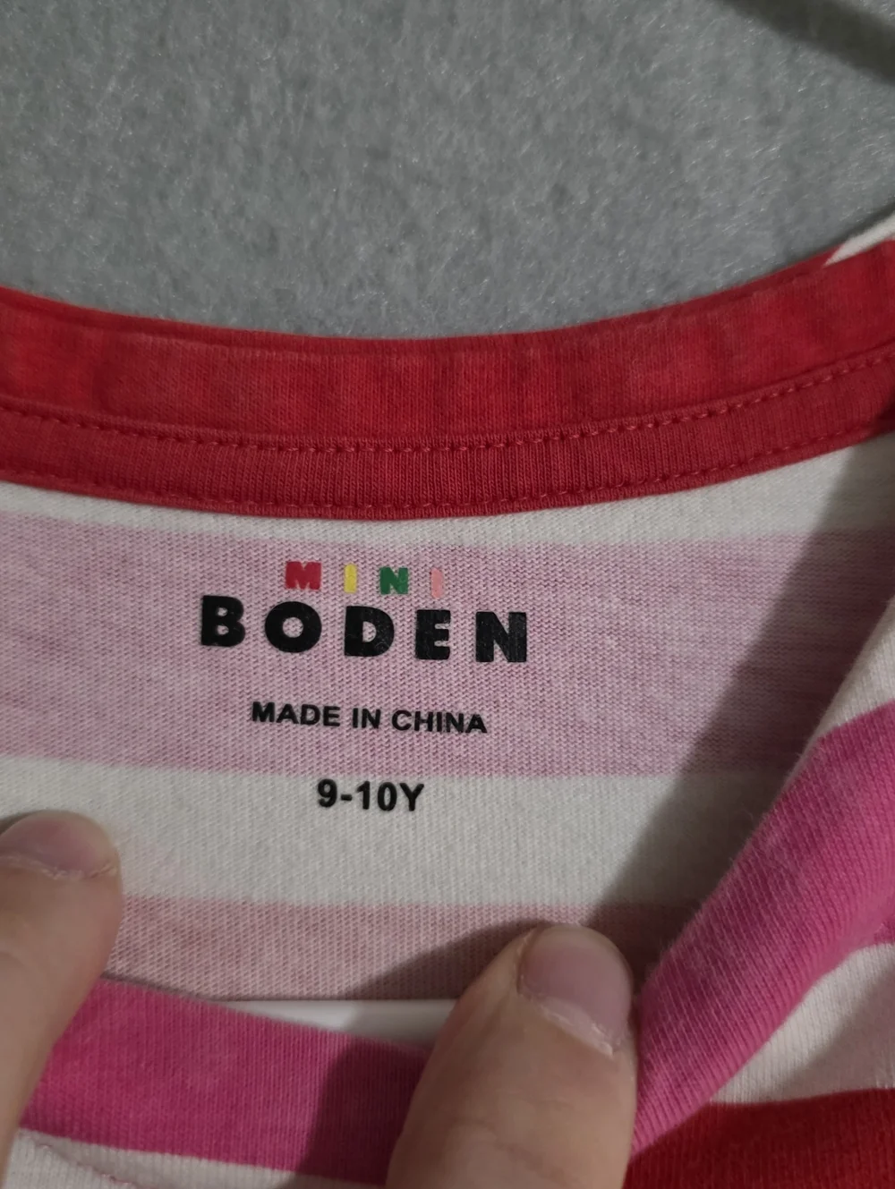 Mini Boden Stripe Cotton Jersey Dress Size 9-10y